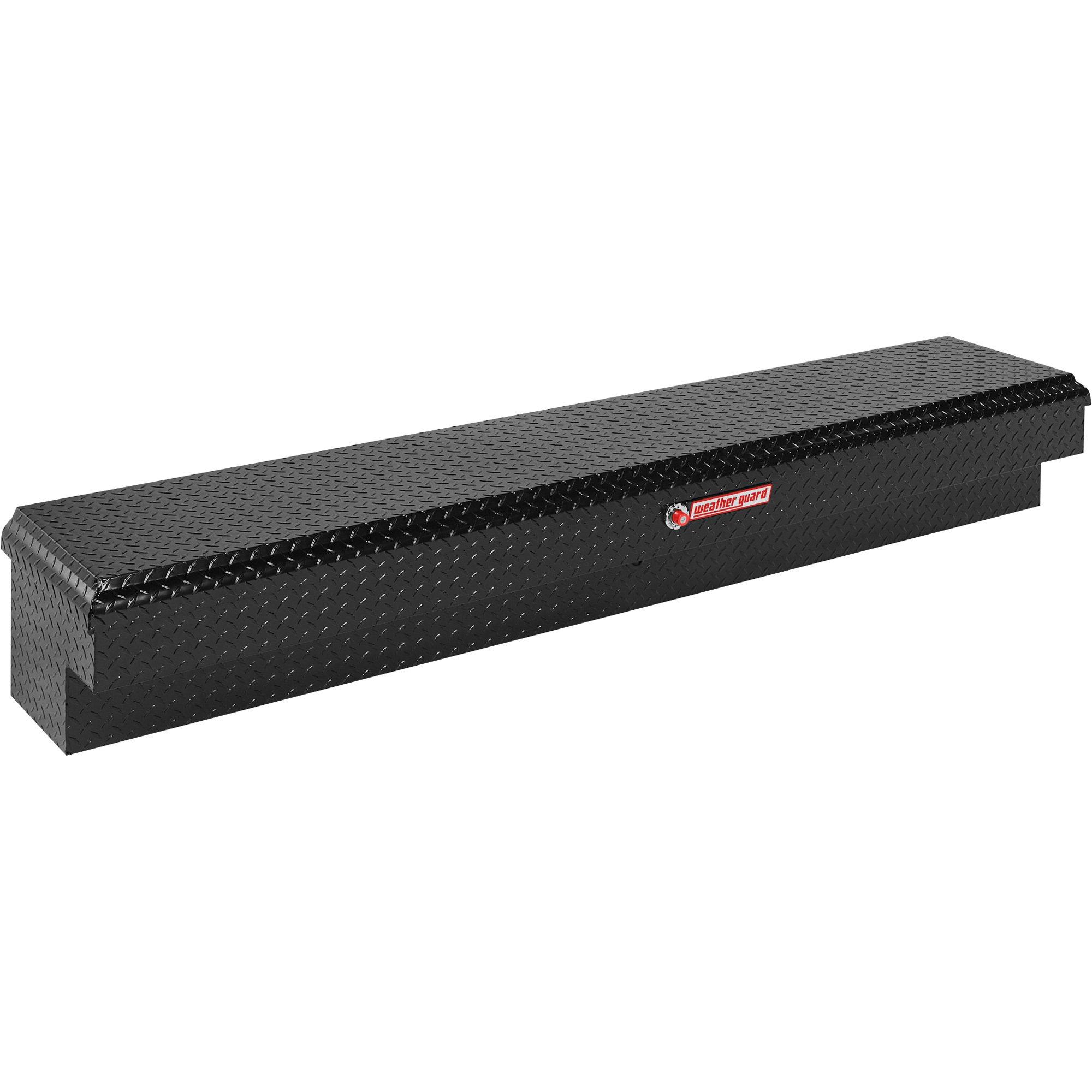 Weather Guard Low Profile Side-Mount Truck Tool Box — Aluminum, Black, Rotary Latch, 87.75in. x 16.25in. x 13.5in., Model# 164-5-01
